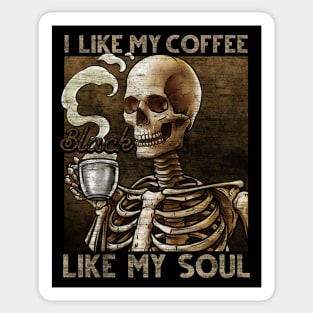 Black Coffee Drinker Sticker